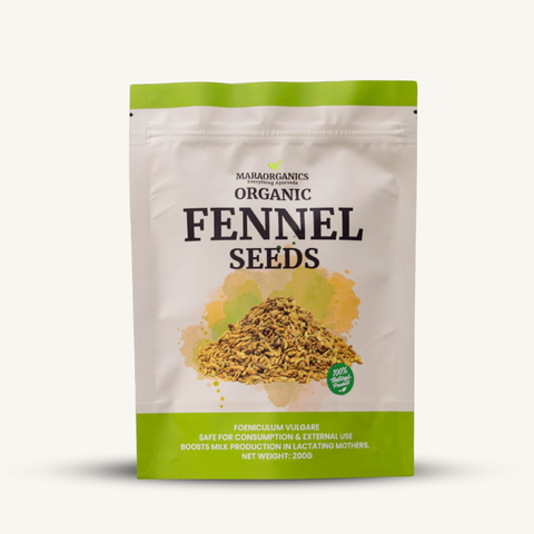 Fennel-Seeds-200G- relieve bloating, gas, and indigestion. - By Mara Organics