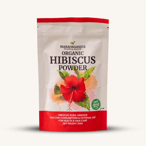 Hibiscus-Powder-100G -Improves scalp circulation to support healthy hair growth.- By Mara Organics
