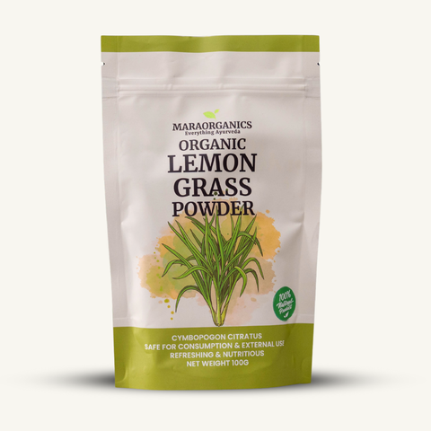 Lemongrass-Powder-100G -Soothes minor irritations and supports clear, fresh skin - By Mara Organics