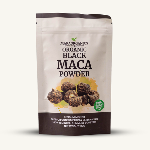 Maca-Powder-(Black)-100G- used to increase stamina and endurance. By Mara Organics