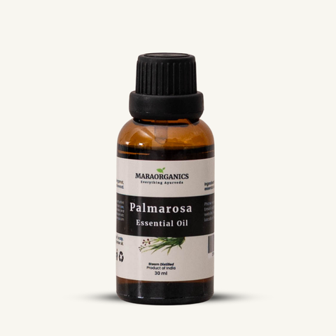 Palmarosa-Essential-Oil-30Ml  Balances oily or acne-prone skin- By Mara Organics