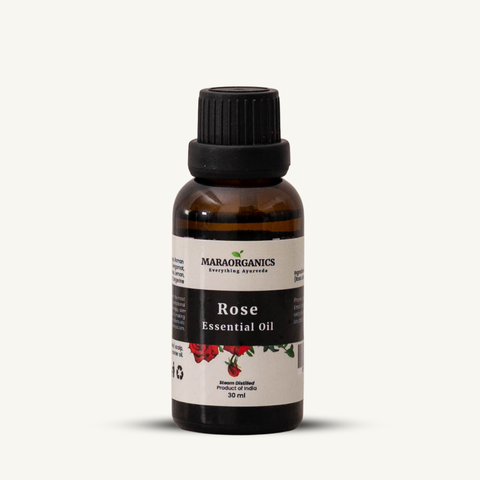 Rose-Essential-Oil 30Ml-reduces the appearance of scars, fine lines and redness -By Mara Organics