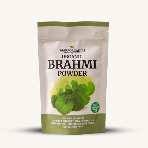 Brahmi-Powder 100G reduce dandruff and soothe dry or irritated scalp- By Mara Organics